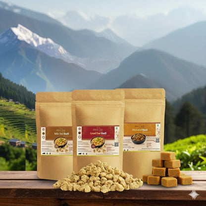 Kangra Badi Trio Combo | Urad Dal, Mix Dal & Mukandbadi (3 Varieties) Pahadi Hatti (पहाड़ी हट्टी)