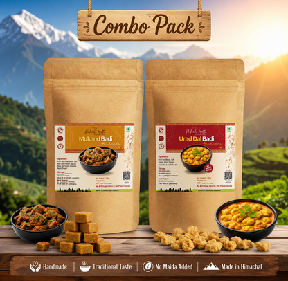 Kangra Badi Combo | Urad Dal + Mukundbadi (2 Varieties) Pahadi Hatti (पहाड़ी हट्टी)